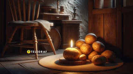 Свеча из картофеля