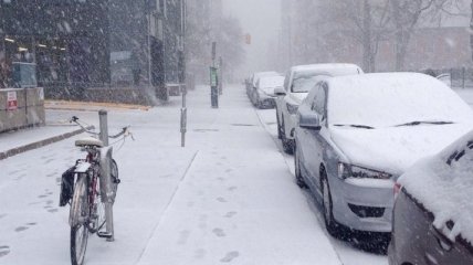Сильный снегопад накрыл Оттаву