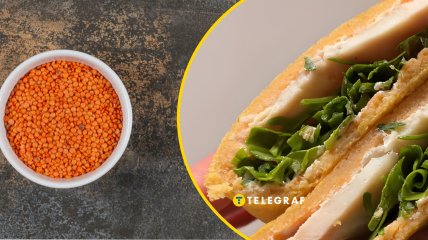 Блинчик из чечевицы с курицей и сливочным сыром