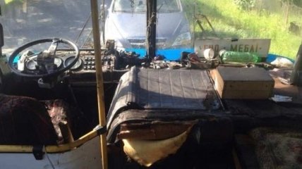 Возле Мукачево на ходу загорелся автобус с 67 пассажирами