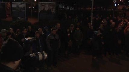 В Праге люди митинговали против Земана