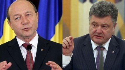 Порошенко обсудил с Бэсеску решение конфликта на Донбассе 