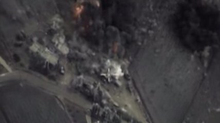 Минобороны России опубликовало видео воздушной атаки в Сирии (Видео)