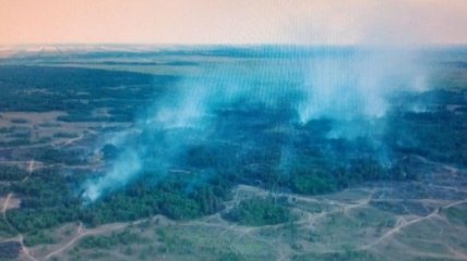 В Днепропетровской области на военном полигоне масштабный пожар 