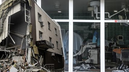 Будівля лікарні частково зруйнована