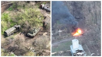 Украинские артиллеристы отработали по российской технике