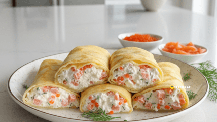 Млинці з начинкою "Морський коктейль"