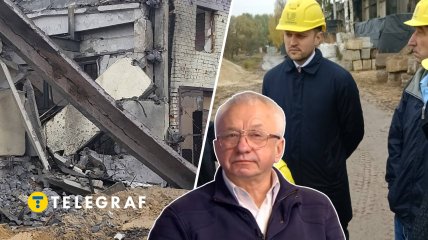 Голова ТСК ВР з цінової і тарифної політики в енергетиці Олексій Кучеренко під час робочої поїздки на одну зі зруйнованих ворогом електричних підстанцій