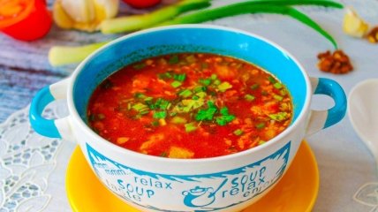 Суп харчо получается душистым, острым и наваристым