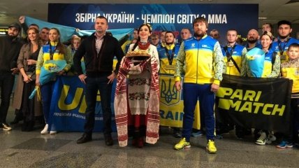 Чемпионы: в Борисполе торжественно встретили сборную Украины по MMA
