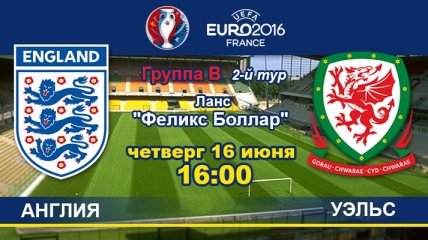 Англия - Уэльс: онлайн-трансляция матча Евро-2016
