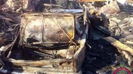 В Ясиноватском районе из-за обстрела сгорел автомобиль