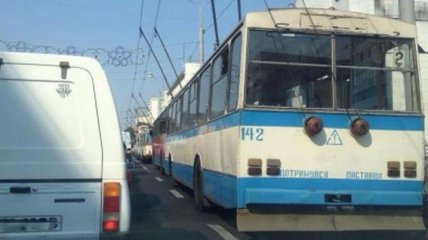 В Ровно произошел транспортный коллапс