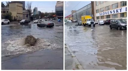 В Киеве сильный дождь