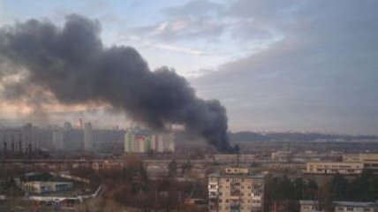 В Киеве горела СТО