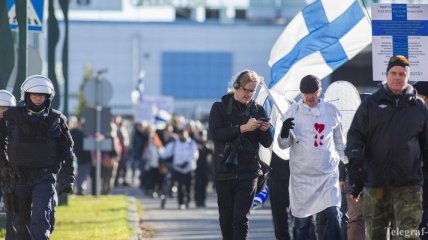 Трудовой спор и протесты в Финляндии: закрылись все отделения банков