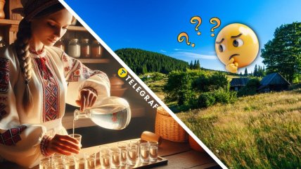 Девушка разливает водку