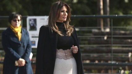 Мелания Трамп в стильном наряде посетила зоопарк