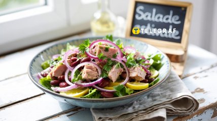 Салат с тунцом и фасолью
