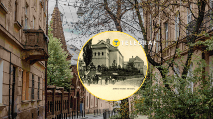 Вся улица застроена старыми особняками