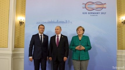 Меркель, Макрон и Путин призвали к выполнению перемирия на Донбассе