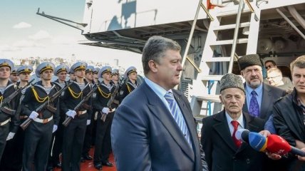 Петр Порошенко посетил фрегат "Гетман Сагайдачный"