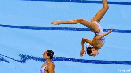 Красивые девушки в спорте. Cинхронное плавание на Евроиграх (Фото)