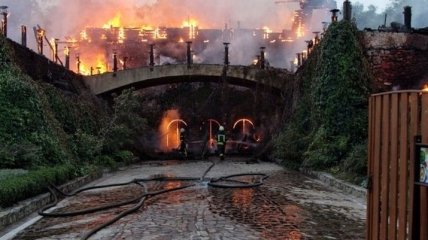 Масштабный пожар в Одессе: сгорел ресторан на Ланжероне