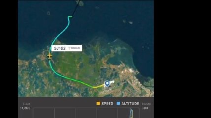 Появилось видео падения самолета Boeing 737 над Индонезией
