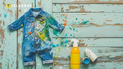 Краску из детской одежды вывести не так просто (изображение создано с помощью ИИ)