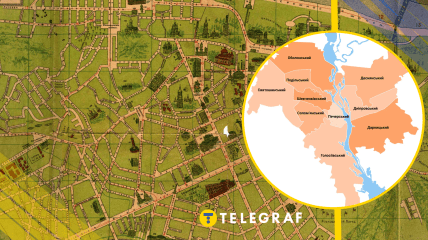 Районы Киева на плане