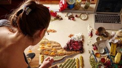 Американская художница создает потрясающие картины из еды (Фото)
