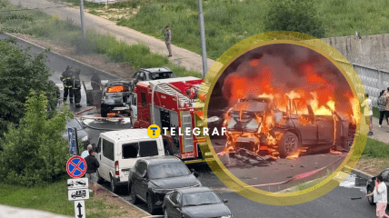 Взорвался автомобиль BMW X3