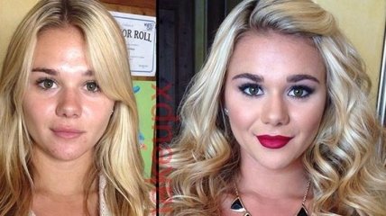 Снимки моделей "Плейбоя" до и после макияжа (Фото)