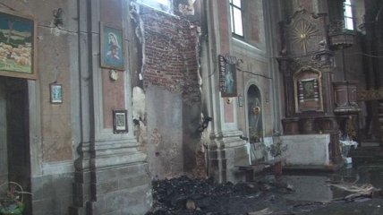 Во Львовской области горела церковь 17 века