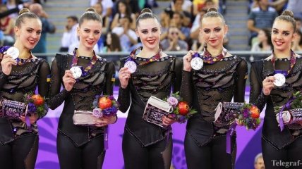 Женская сборная Украины по худ. гимнастике взяла сразу 4 медали на ЕИ