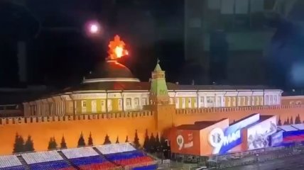Момент атаки дронів на кремль ніби-то потрапив на відео