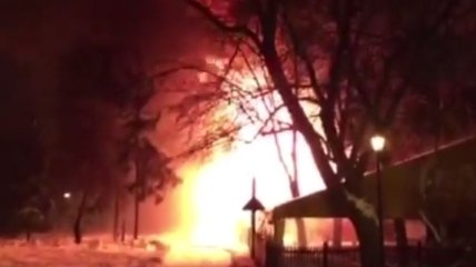 В центре Харькова горело кафе (Видео)