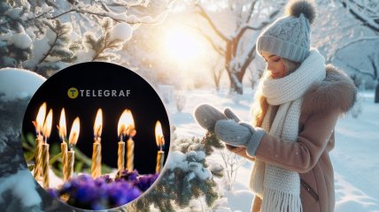 Девушка на улице зимой