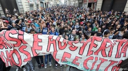 В Италии студенческие протесты столкнулись с полицией