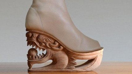 Мода 2018: деревянные платформы для безумно творческой обуви (Фото)  