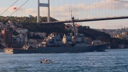 Эсминец США "Портер" пришвартовался в Одессе (Видео)