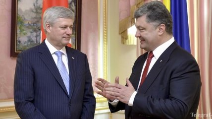 Харпер отметил, что канадцы впечатлены мужеством украинцев