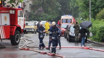 В Киеве горела девятиэтажка