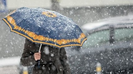 Завтра почти на всей территории Украины будет мокрый снег