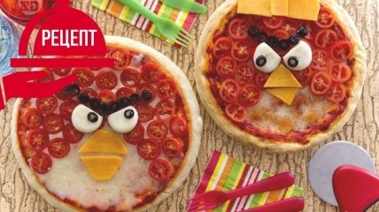 Идея для нескучного обеда: пицца Angry birds, видеорецепт