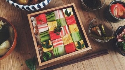 Мозаика из суши - новый кулинарный тренд, завоевавший сердца японцев (Фото) 