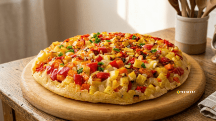 Постный пирог с овощами готовится на сковороде