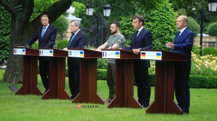 Брифинг Зеленского и лидеров четырех стран ЕС в Киеве