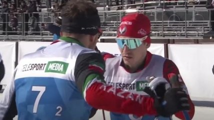 В России лыжники обменялись ударами после финиша (видео)